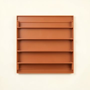 Alder Crest Empty Wall-Mounted Tool Organizer Panel - Terracotta (synthetic illustration; no displayed measurements)