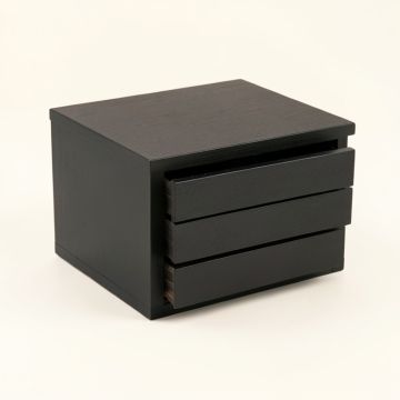 Cedar Dell Small-Parts Storage Drawer Cabinet - Black (synthetic illustration; no displayed measurements)