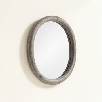 Field Brook Framed Wall Mirror - Gray (synthetic illustration; no displayed measurements)