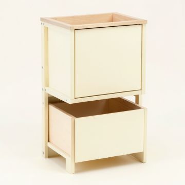 Alder Dale Freestanding Pull-Out Hamper Cabinet - Cream (synthetic illustration; no displayed measurements)