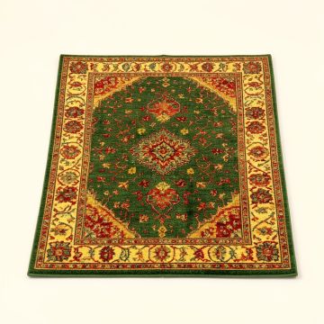Glenarden Power Loom Green/Red/Yellow Rug (synthetic illustration; no displayed measurements)