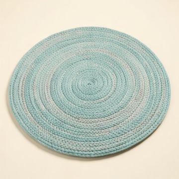 Traci Ombre Braided Cotton Aqua Area Rug (synthetic illustration; no displayed measurements)