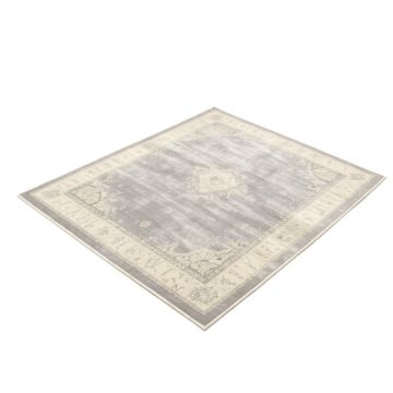 Ines Polypropylene Gray/Ivory Rug