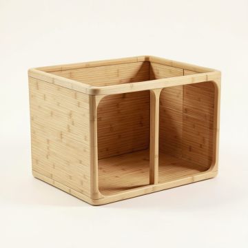 Sage Crest Empty Furniture-Style Litter Enclosure - Beige (synthetic illustration; no displayed measurements)