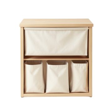 Stone Branch Laundry Sorting Station With Plain Removable Bags - Beige (synthetic illustration; no displayed measurements)