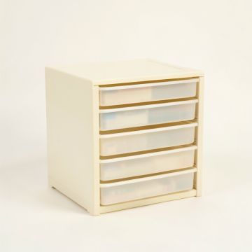 Alder Dell Small-Parts Storage Drawer Cabinet - Cream (synthetic illustration; no displayed measurements)