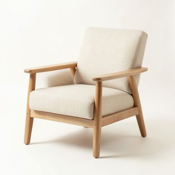 Glen Dell Upholstered Armchair - Beige (synthetic illustration; no displayed measurements)