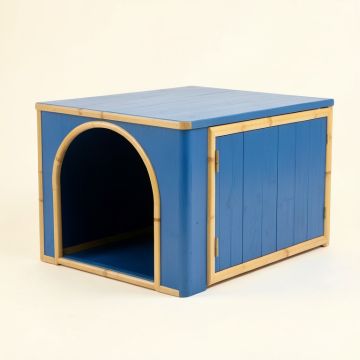 Reed Crossing Empty Furniture-Style Litter Enclosure - Blue (synthetic illustration; no displayed measurements)