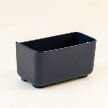 Reed Branch Empty Railing Planter With Integral Brackets - Navy (synthetic illustration; no displayed measurements)