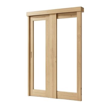 Baldarassario Glass Sliding Closet Doors With Installation Hardware Kit