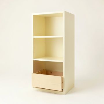 Flint Brook Narrow Cubby Tower - Cream (synthetic illustration; no displayed measurements)