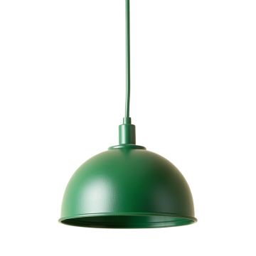 Fern Bridge Pendant Light Suspended From One Plain Cable - Green
