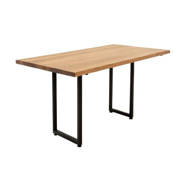 43.3 '' Solid Oak Iron Dining Table