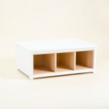 Aspen Canyon Shoe Storage Bench - White (synthetic illustration; no displayed measurements)