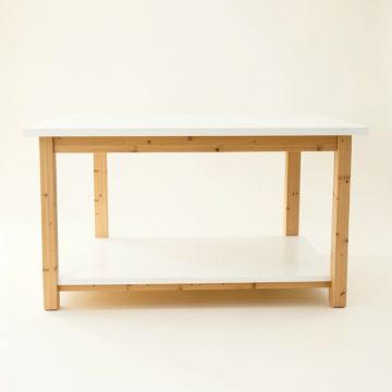 Dune Brook Empty Workshop Workbench - White (synthetic illustration; no displayed measurements)