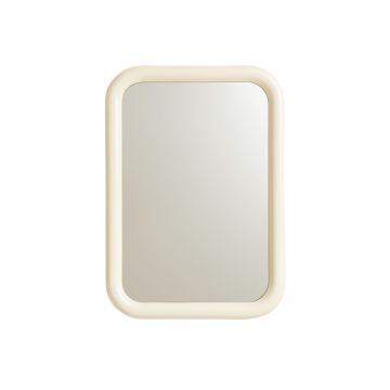 Maple Crest Framed Wall Mirror - Ivory