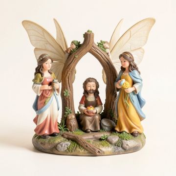 Suffolk Fairy Miniature 7 Piece Garden Statue Set (synthetic illustration; no displayed measurements)