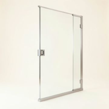 48 '' - 49 '' W X 76 '' H Door Opening Frameless Shower Door (synthetic illustration; no displayed measurements)