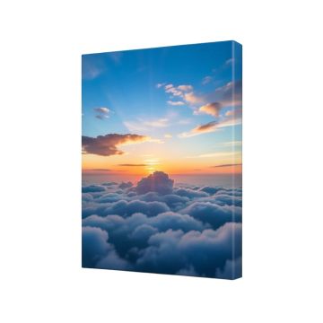 Solotful Sunset In Sky Cloudscape Photographic Print On Wrapped Canvas