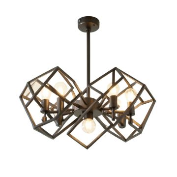 Watts Industrial Pipe 6-Light Unique / Statement Geometric Chandelier