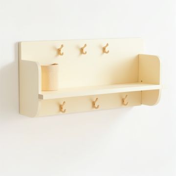 Olive Edge Wall-Mounted Entryway Organizer Shelf - Ivory (synthetic illustration; no displayed measurements)