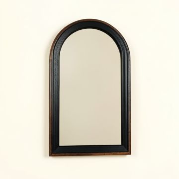 Fern Branch Framed Wall Mirror - Black (synthetic illustration; no displayed measurements)