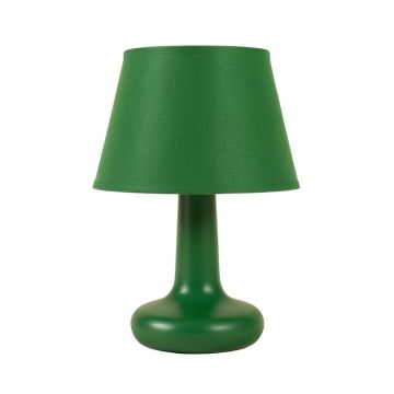 Briar Canyon Table Lamp With A Plain Fabric Shade - Green