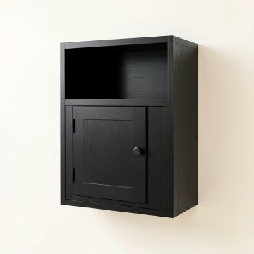 Harbor Canyon Wall-Mounted Entry Cabinet - Black (synthetic illustration; no displayed measurements)
