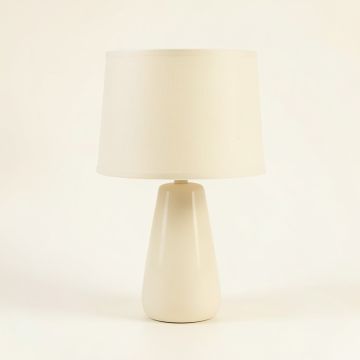 Shore Bend Table Lamp With A Plain Fabric Shade - Ivory (synthetic illustration; no displayed measurements)