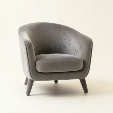 Reed Bridge Upholstered Armchair - Gray (synthetic illustration; no displayed measurements)