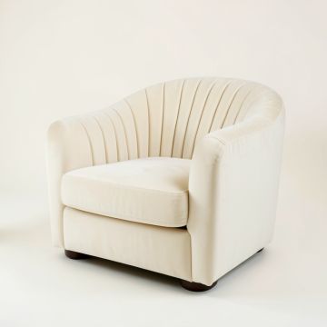 Hill Crest Upholstered Armchair - Cream (synthetic illustration; no displayed measurements)