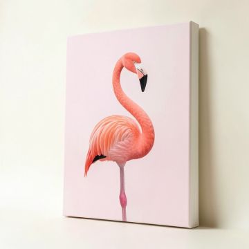 Flamingo - Wrapped Canvas Print (synthetic illustration; no displayed measurements)