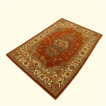 Cassian Oriental Ocean/Rust Area Rug (synthetic illustration; no displayed measurements)