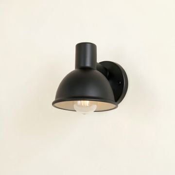 Bay Crest Wall Sconce Mounted On A Plain Wall - Black (synthetic illustration; no displayed measurements)