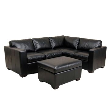 Eward 111 '' Wide Leather Match Reversible Sofa & Chaise With Ottoman