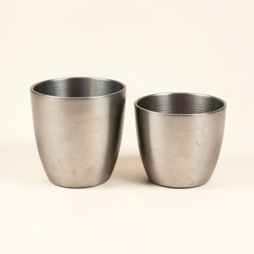 Contemporary 2-Piece Metal Pot Planter Set (synthetic illustration; no displayed measurements)