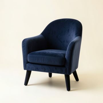 Laurel Canyon Upholstered Armchair - Navy (synthetic illustration; no displayed measurements)