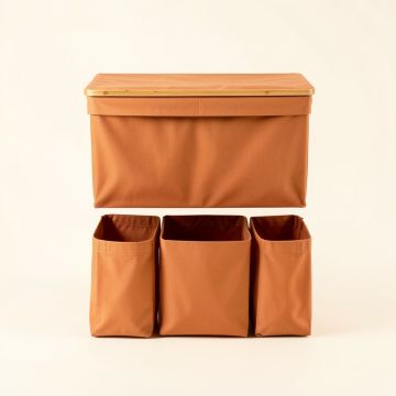 Linden Bluff Laundry Sorting Station With Plain Removable Bags - Terracotta (synthetic illustration; no displayed measurements)
