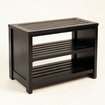 Elm Bridge Shoe Storage Bench - Black (synthetic illustration; no displayed measurements)