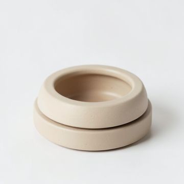 Laurel Arc Empty Candle Holder - Beige (synthetic illustration; no displayed measurements)