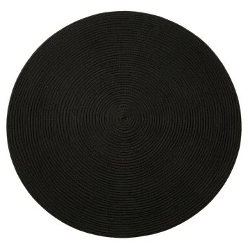 Hill Arc Round Area Rug - Black