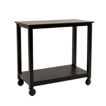 Rowan Brook Empty Rolling Workshop Cart - Black (synthetic illustration; no displayed measurements)