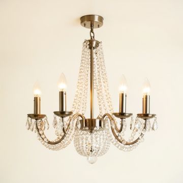 Cheryl 3 - Light Unique Empire Chandelier Beaded Accents (synthetic illustration; no displayed measurements)