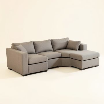 Pelchat 53 '' Wide Reversible Sofa & Chaise With Ottoman (synthetic illustration; no displayed measurements)