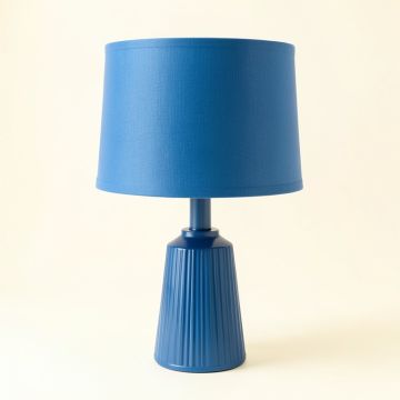 Briar Brook Table Lamp With A Plain Fabric Shade - Blue (synthetic illustration; no displayed measurements)