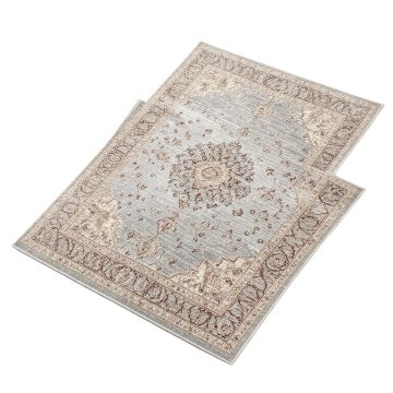 Oriental Saffron/Light Gray Area Rug