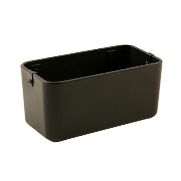 Moss Crest Empty Railing Planter With Integral Brackets - Black