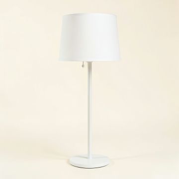 Meadow Bluff Floor Lamp With A Plain Fabric Shade - White (synthetic illustration; no displayed measurements)