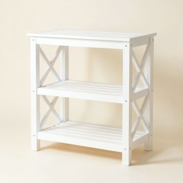 Hazel Bridge Empty Seed-Starting Shelving Unit Without Lights - White (synthetic illustration; no displayed measurements)