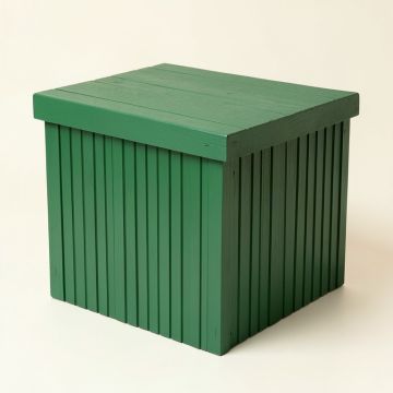 Aspen Bluff Closed Outdoor Storage Box - Green (synthetic illustration; no displayed measurements)